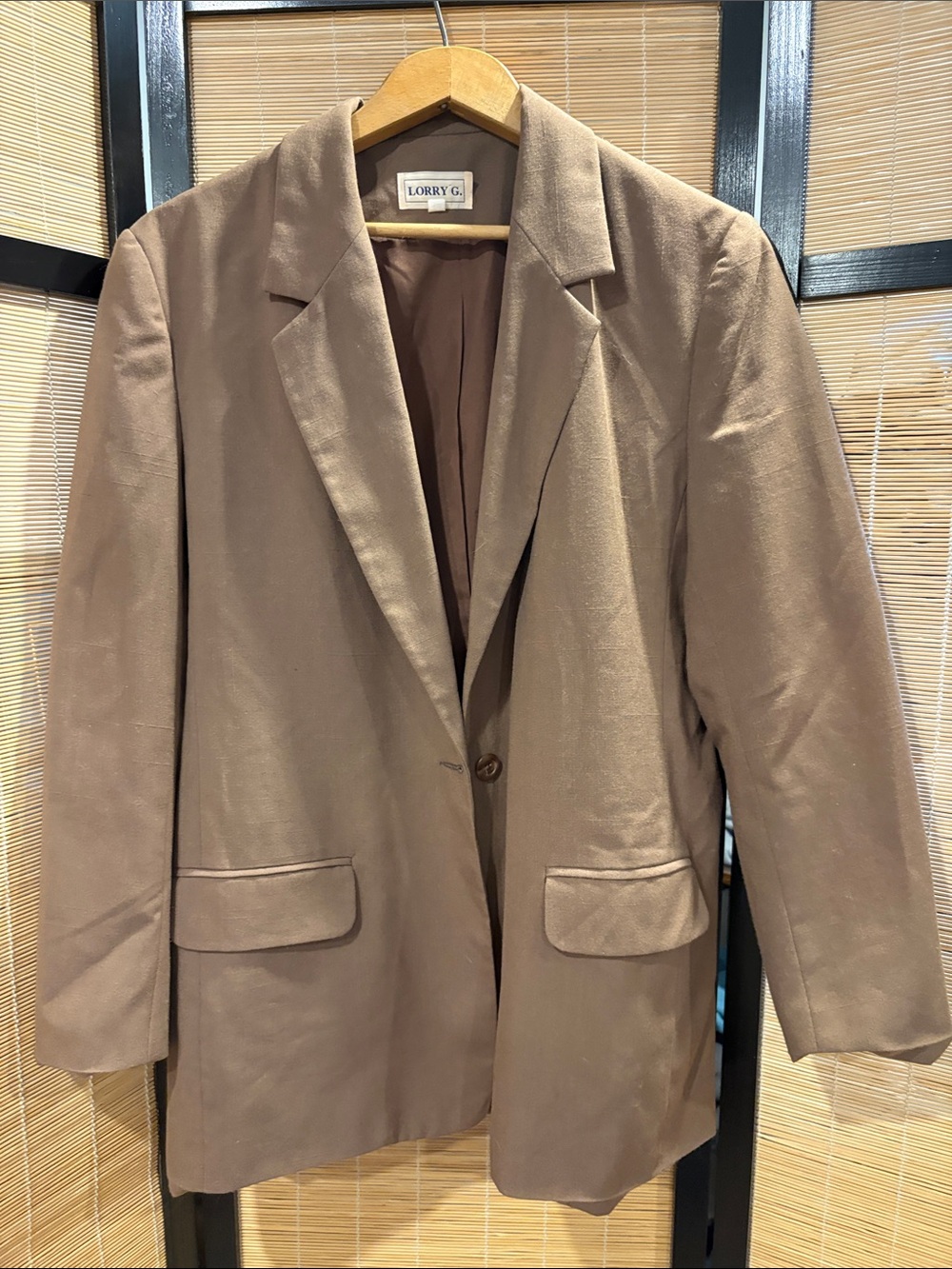 Women's Brown Single-Button Blazer